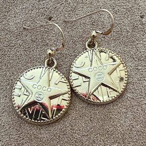 Vintage 2001 Chanel Gold Star Earrings